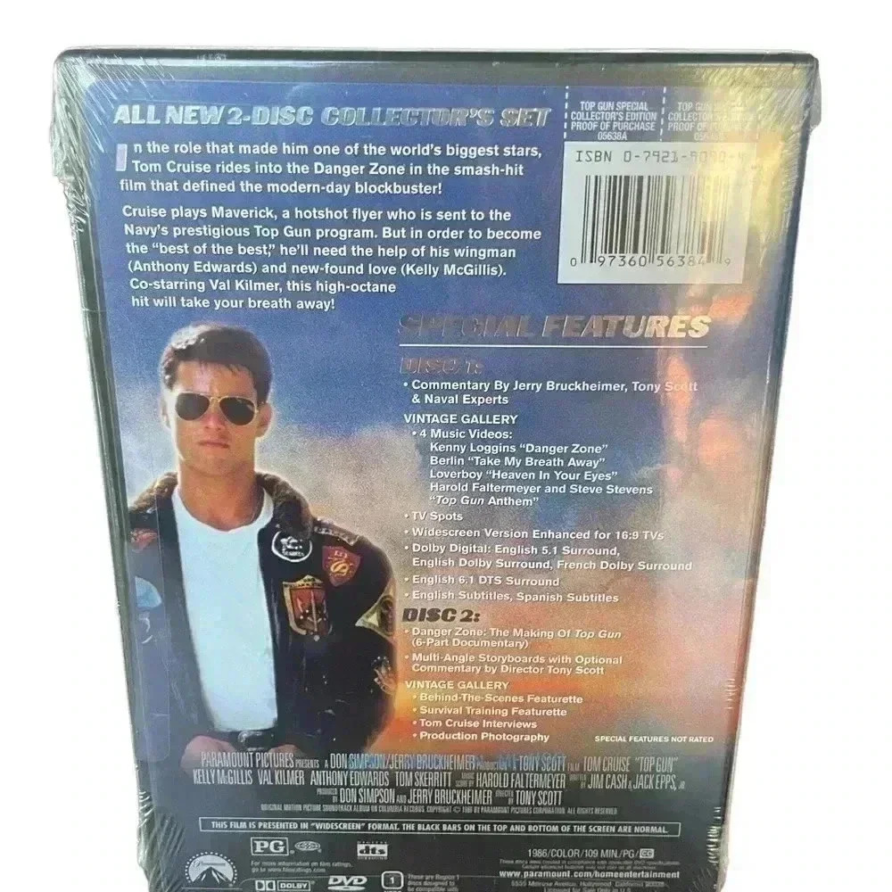 Top Gun Tom Cruise Kelly McGillis DVD - Picture 2 of 4